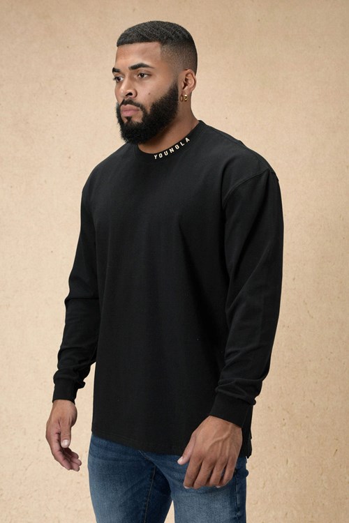 YoungLA 810 Trademark Longsleeves Noir | 750-MCNZKS