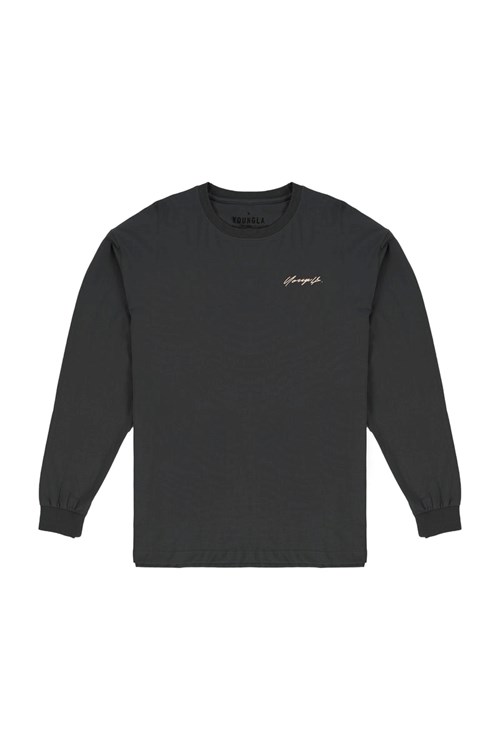 YoungLA 812 Signature Long Sleeves Noir Lavage | 087-BUZLKY