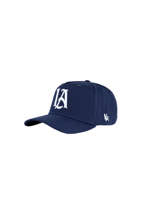 YoungLA 920 A-Frame LA Snapback Hat 2.0 Bleu Marine | 206-NLHWMI