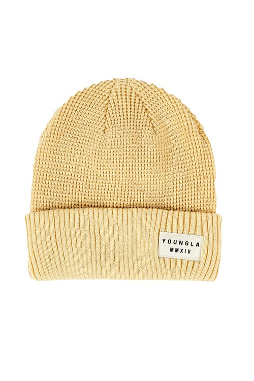 YoungLA 929 Cuffed Beanies Beige | 684-DFUEWO