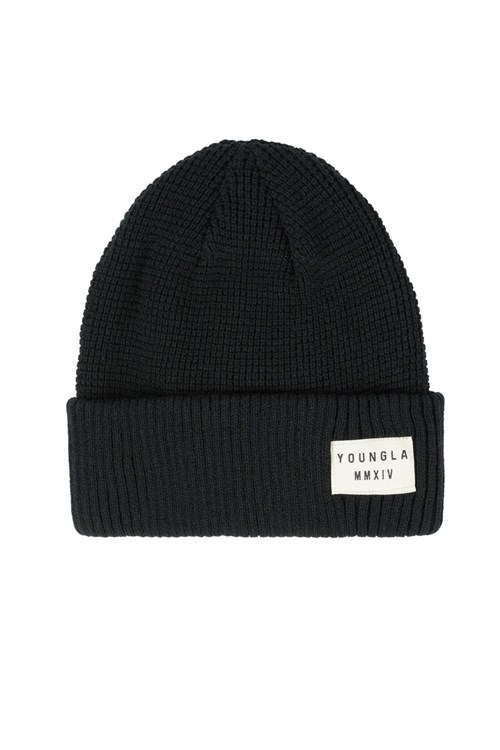 YoungLA 929 Cuffed Beanies Noir | 517-EDSMUT