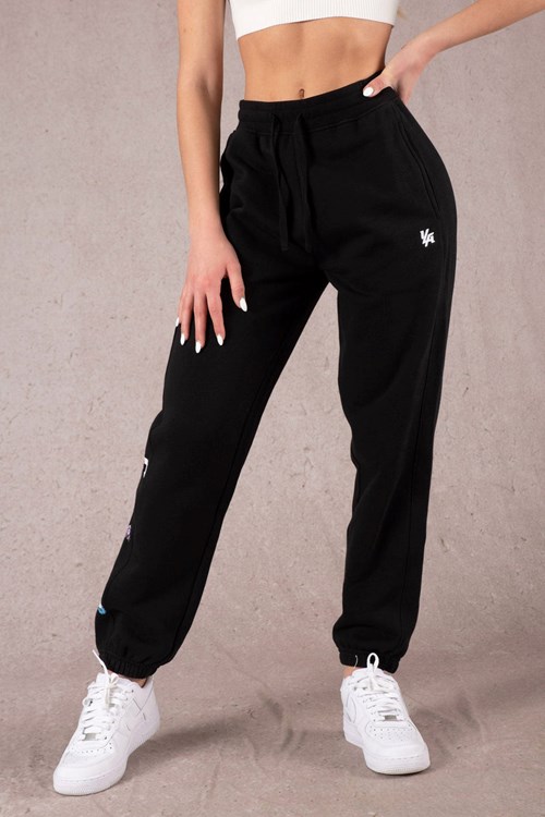 YoungLA W203 D'hiver Bloom Joggers Noir | 064-QFJNYO