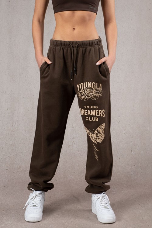 YoungLA W211 Dreamers Joggers Marron Lavage | 618-HGWPVY