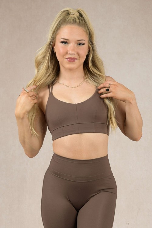 YoungLA W319 - Asana Sports Bra Chocolat | 620-VOWRQT